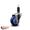 Service Caster 3'' Blue Poly Wheel Swivel 1-1/8'' Expanding Stem Caster SCC-EX20S314-PPUB-BLUE-118 - alternate 2